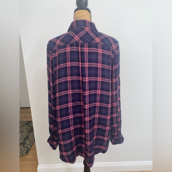Rails Women’s Navy Mauve Hunter Button-Down Shirt Sz L - Picture 6 of 11